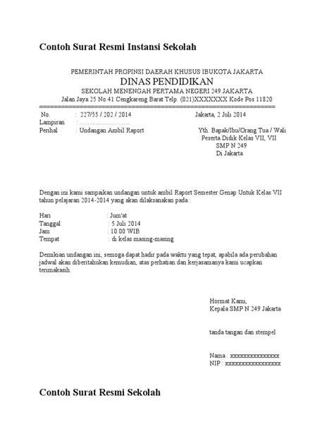 surat resmi instansi