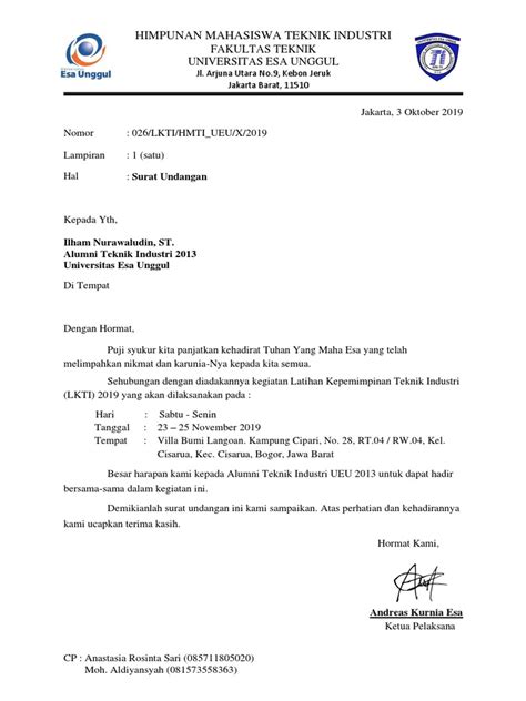 surat resmi kampus