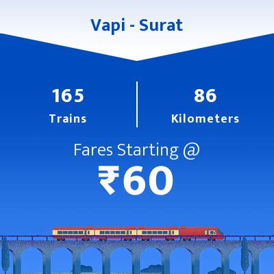 surat to vapi train general ticket price