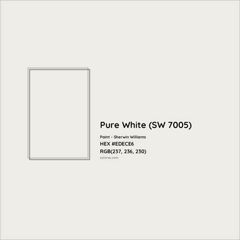 sw 7005 pure white hex code