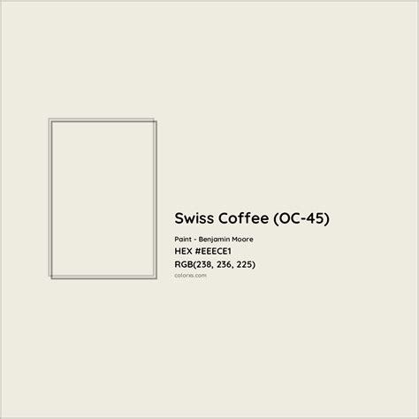 swiss coffee color hex code