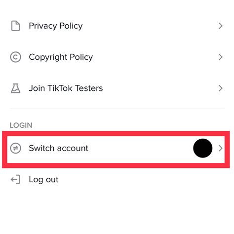 switch account tiktok
