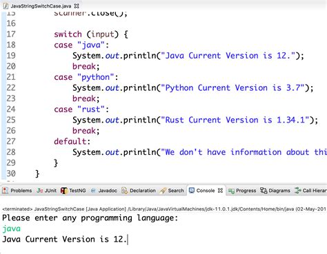 switch case in java 17 example