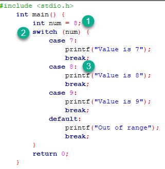 switch case simple example