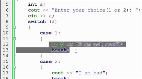 switch case statement in c++ in hindi