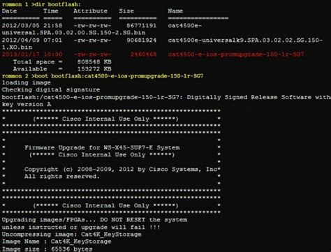 switch rommon mode commands