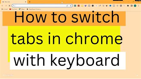 switch tabs in chrome using keyboard