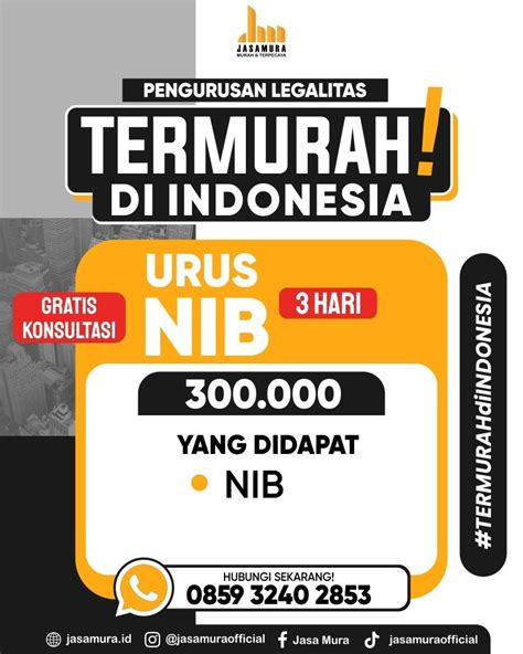 syarat urus NIB