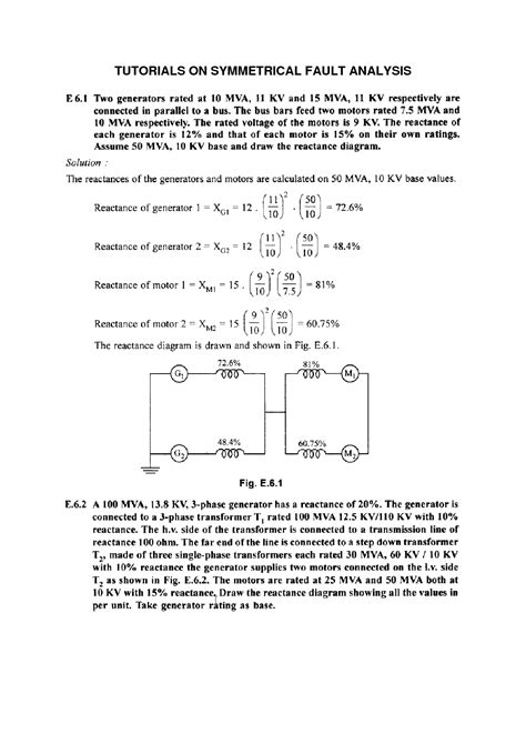 symmetrical fault analysis solved problems
