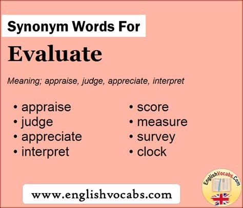 synonym for evaluation