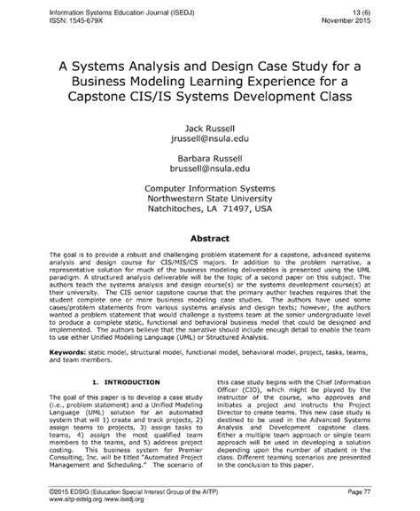 system analysis case study examples