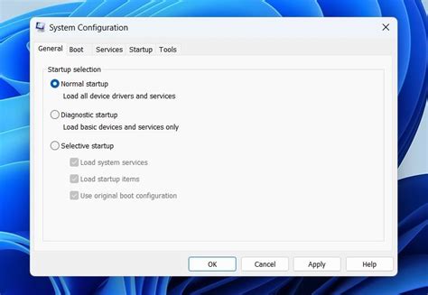 system configuration not opening
