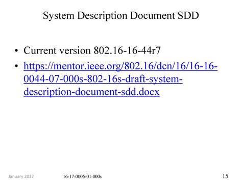 system description document sdd