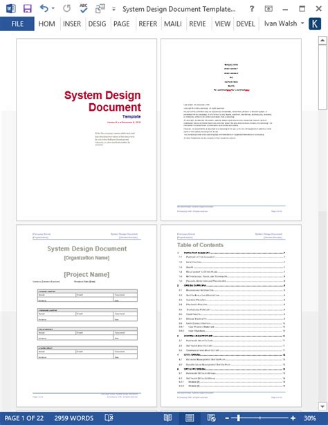 system interface design document example