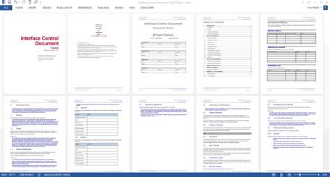 system interface specification document template