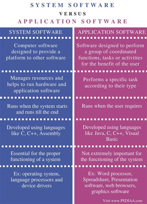 system software and application software examples pdf
