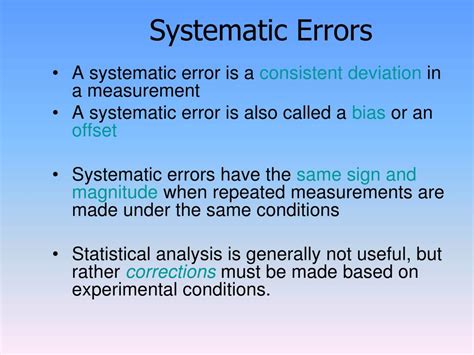 systematic error definition physics class 11