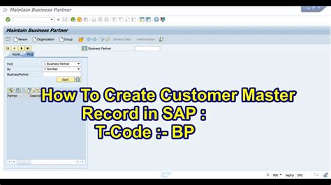 t code to create customer in sap