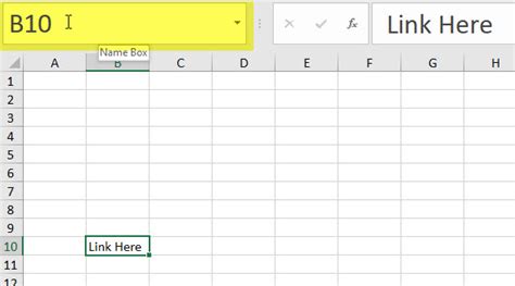 table of contents in excel with hyperlink to specific cell