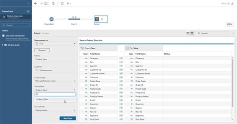 tableau prep output to excel