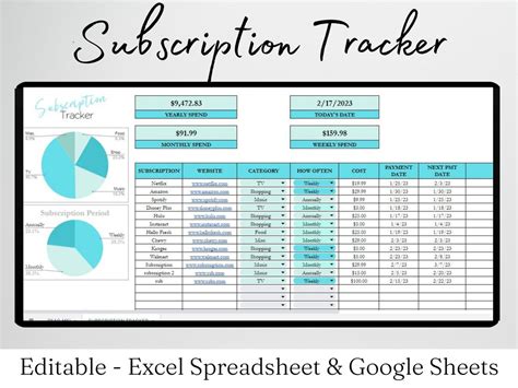 tableau subscription in excel format