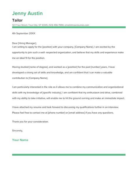 tailor cover letter