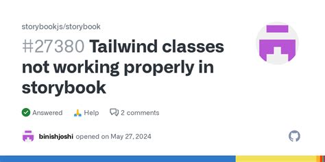 tailwind classes not working in storybook