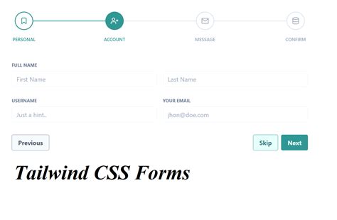 tailwind css form template free