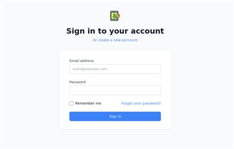 tailwind css login form example