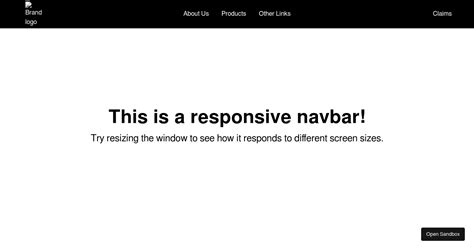 tailwind navbar react example