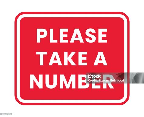 Take A Number Template