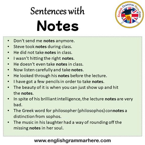 take notes example sentence