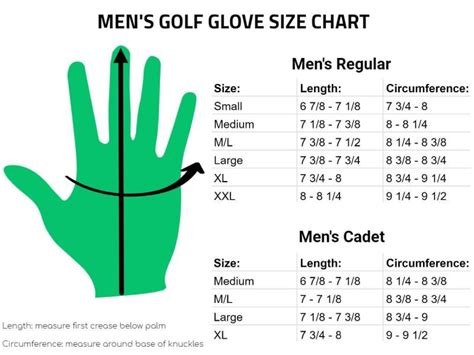 Taylormade Golf Glove Sizing Chart