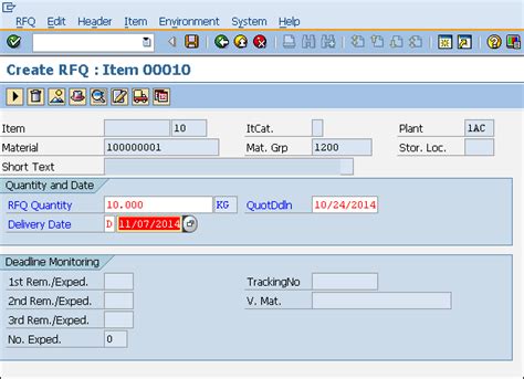 tcode to create rfq in sap mm