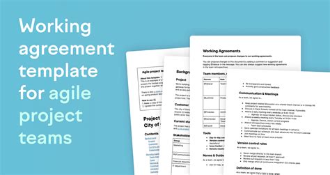 team agreement examples agile
