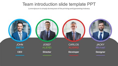 team introduction slide template