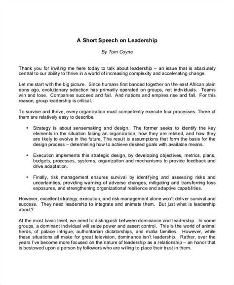 team speech examples