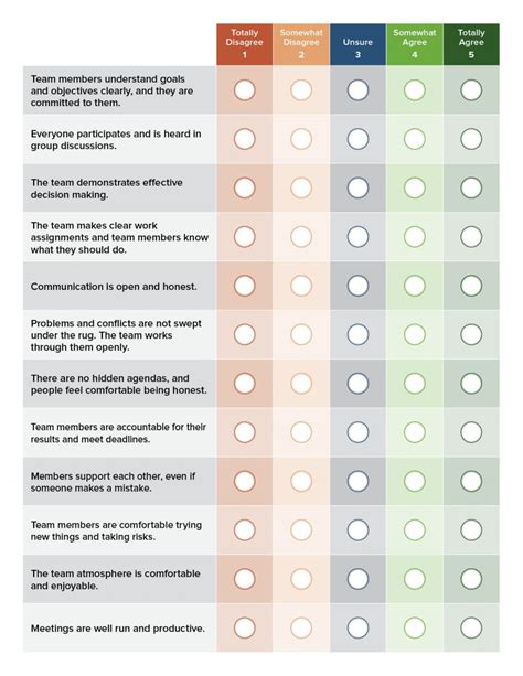team survey questions examples
