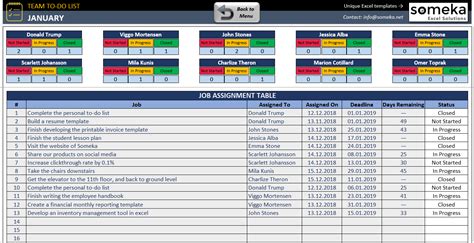 team to do list excel template free