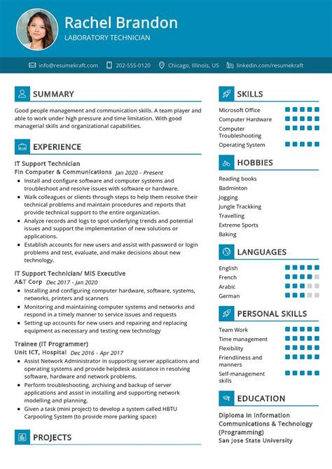 tech cv examples uk