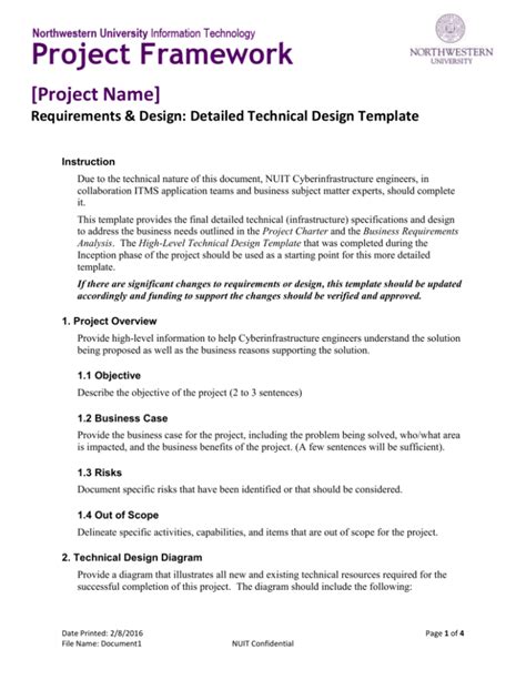 technical architecture document template