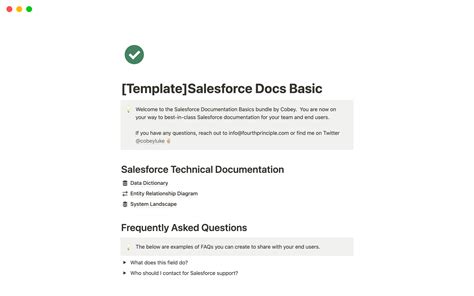 technical design document template salesforce