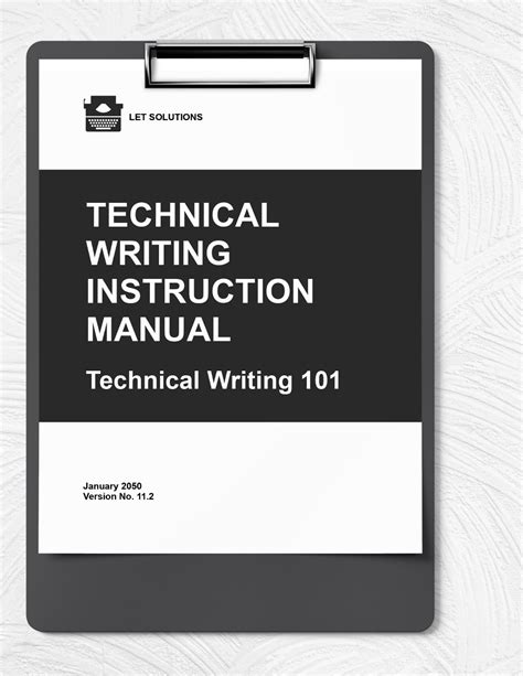 technical manual template word