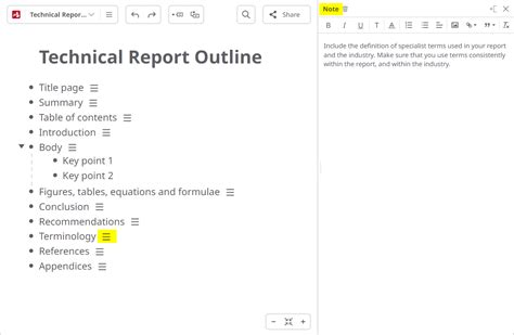 technical paper outline example