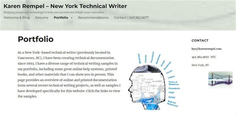 technical writing portfolio examples