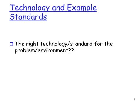 technology standards examples