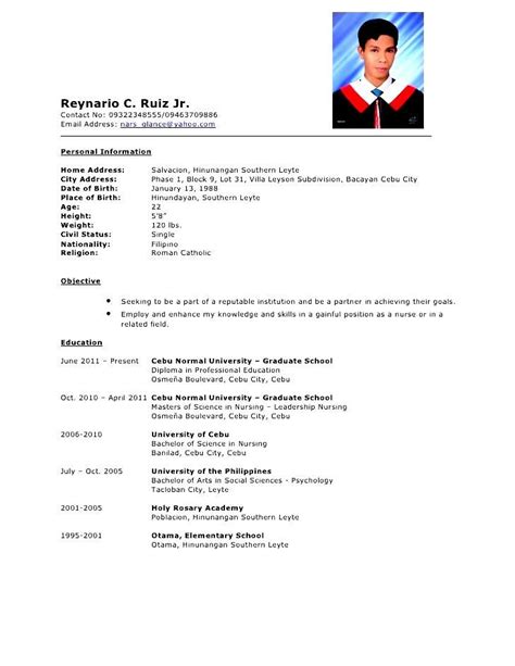 template of a comprehensive cv