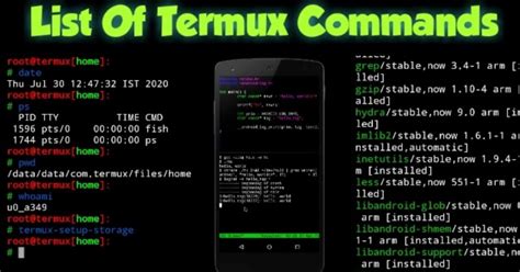 termux full command list