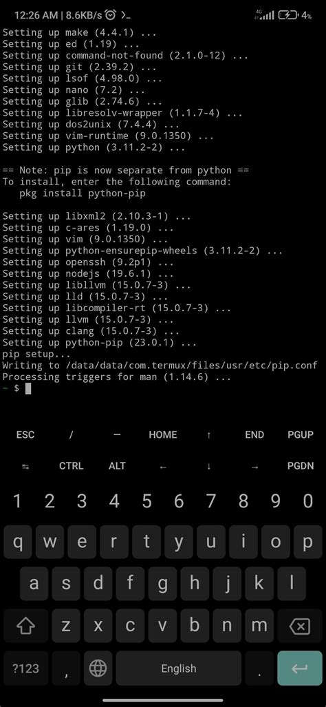 termux setup commands