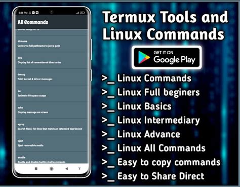termux tools & linux commands
